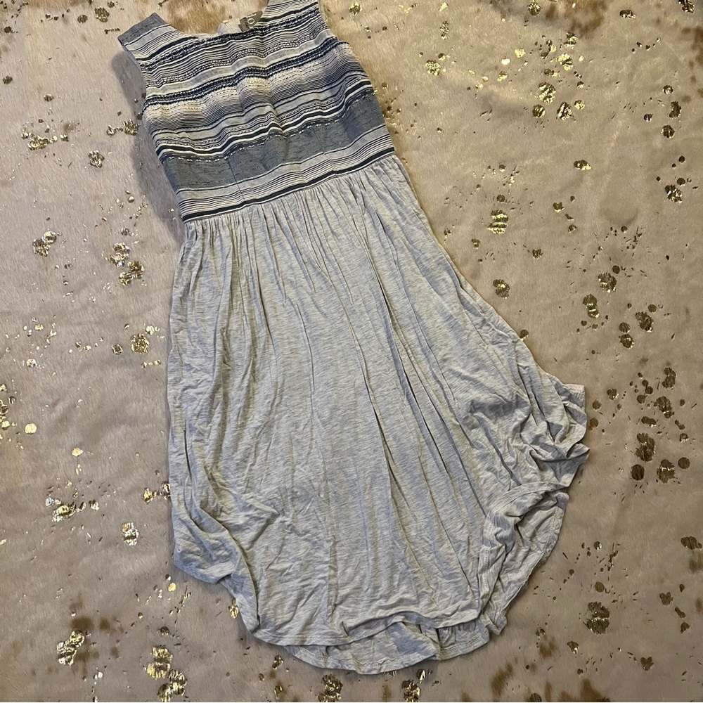 DOLAN Left Coast Dress Womens M sleeveless made in USA Hi-Lo Curved Hem